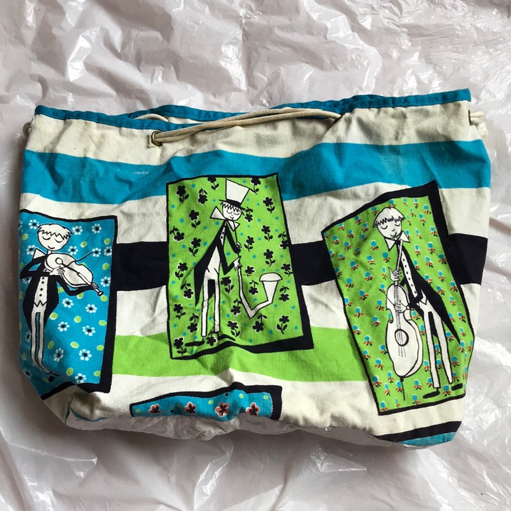 Vintage 1960s Musicians Drawstring Bag.